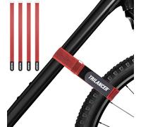 Trilancer Cinghie di Fissaggio per Portabici-Set da 4 rosso Fascette Portabici Regolabili con Chiusura a Strappo - Cinghie Ferma Bici per Trasporto in Auto o Montaggio a Parete (65 x 3,8 cm(4 Pezzi))