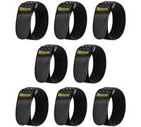 Trilancer Cinghie Elastiche Antiscivolo con Chiusura a Strappo, 30x5cm (8 Pezzi) Cinghie a Strappo Utili per Prolunghe, Cavi, Corde, Flessibili, Bici e per Stringere i Pantaloni alle Caviglie