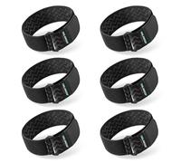 Trilancer Cinghie Elastiche Antiscivolo con Chiusura a Strappo, 36x5cm (6 Pezzi) Cinghie a Strappo Utili per Prolunghe, Cavi, Corde, Flessibili, Bici e per Stringere i Pantaloni alle Caviglie