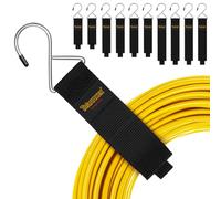 Trilancer Organizzatore per Cavi, Organizer per Garage, 10 Pezzi (2S 4M 4L) Cinghie Con Gancio in Metallo da Appendere Pareti. Ideali per Ordinare Cavi, Fili,Corde e Tubi a Casa,Garage o in Officina