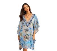 Trillion London - Maxi abito da donna in viscosa di cotone, copricostume da spiaggia | Bikini e copricostume da bagno | abbigliamento da casa per le vacanze | dalla 38 alla 46