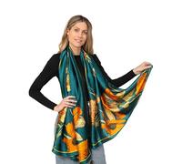 Trillion London® - Sciarpa in seta da donna, firmata, collezione primaverile, leggera, scialle avvolgente, beige, adatta per la vita quotidiana e viaggi, finitura liscia e morbida, 180 * 90 cm