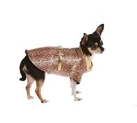 Trilly Tutti Brilli Britney Cappotto Similpelle Effetto Pitone con Spilla Fiocco in Strass, L - 1 Prodotto