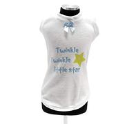 Trilly Tutti Brilli T-Shirt in Ciniglia con Applicazione Termica in Vinile, Azzurro - 1 Prodotto