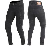 Trilobite Parado Black Monolayer Slim Jeans da moto da donna, nero, taglia 34 per maschi