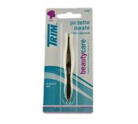 Trim Pinzette Dorate Punta Obliqua 5-40bi 1pz