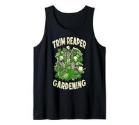 Trim Reaper Giardinaggio Divertente Goth Grim Scheletro Giardiniere Canotta