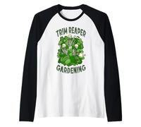 Trim Reaper Giardinaggio Divertente Goth Grim Scheletro Giardiniere Maglia con Maniche Raglan