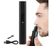 Trimage de cheveux de nez pour hommes coupe cheveux de naso,outil de nettoyage de visage avec affichage numérique - Clipper de poils et d'oreille étanche pour les hommes avec une ajustement à 3