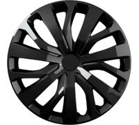 Trimak Copricerchi, copricerchi, set da 4 pezzi, nero, plastica ABS, resistente agli urti e di alta qualità (Black Snowflake, 14)