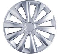 Trimak Copricerchi, copricerchi, set da 4 pezzi, nero, plastica ABS, resistente agli urti e di alta qualità (Silver Star, 16)