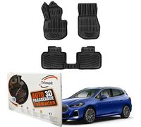 Trimak Tappetini 3D su misura, compatibili con BMW 2'er U06 Active Tourer Plug-in-Hybrid Auto Accessori 1° e 2° fila, tappetini in gomma TPE per tutte le stagioni, inodore, antiscivolo, anteriore e