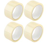 TRIMATT Confezione 4x Nastro adesivo extra largo 72 mm 3 pollici - Trasparente - Resistente - Chiudi scatole grandi o pesanti - Spostamento spedizione imballaggio