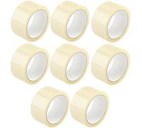 TRIMATT Confezione 8x Nastro adesivo extra largo 72 mm 3 pollici - Trasparente - Resistente - Chiudi scatole grandi o pesanti - Spostamento spedizione imballaggio