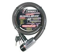 Trimax Trimaflex TQ2548 - Lucchetto con cavo integrato con chiave, 1,2 m x 25 mm, colore: grigio