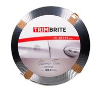 Trimbrite Strisce autoadesive per Interni ed Esterni, cromate, Rotolo da 15 Metri, Profilo a U 8 x 5 mm