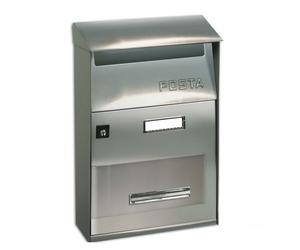 Trimec Alubox Cassetta Posta Postale Art. Ft Acciaio Inox Lucido (Satin)