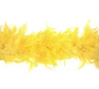 Trimits marabù Marabou-Costume da Boa con Piume per Feste, Festival, Orgoglio, Addio al Celibato, Halloween, Natale, Cotone, Giallo, 1.8m x 12cm
