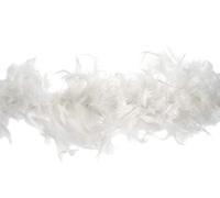 Trimits marabù Marabou-Costume da Boa con Piume per Feste, Festival, Orgoglio, Addio al Celibato, Halloween, Natale, Cotone, Bianco, 1.8m x 12cm
