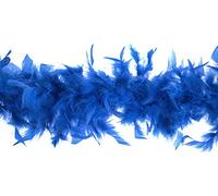 Trimits marabù Marabou-Costume da Boa con Piume per Feste, Festival, Orgoglio, Addio al Celibato, Halloween, Natale, Cotone, Blu Reale, 1.8m x 12cm