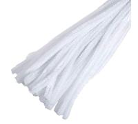 Trimits Craft - Scovolini in ciniglia Sintetica, 30 cm x 12 mm, Colore: Bianco
