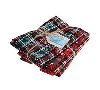 Trimits GTC149 Scampoli di Tessuto Tartan, Poliestere, Stampata in Rosso, 54 x 45cm