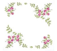 Trimits Kit da ricamo - tovaglia - include tessuto stampato, fili, ago e istruzioni, 80 x 80 cm, bacche floreali