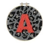 Trimits Kit di cerchi per punzone con ago, 20,3 cm, monogramma con stampa animalier