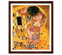 Trimits Kit per punto croce extra large stampato - Il Bacio (Klimt) su tela Aida 14 count (51 x 62 cm) con fili, ago, schema a colori e istruzioni - Ottimo per migliorare la tecnica.