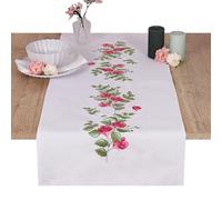 Trimits Kit per ricamo - Runner da tavola - Include tessuto stampato, fili, ago e istruzioni, 40 x 100 cm, motivo floreale con bacche