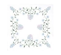 Trimits Kit punto croce, tovaglia - include tessuto stampato, fili, ago e istruzioni, 80 x 80 cm, floreale Hydragea