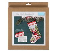 Trimits Kit Punto Metà / Tappezzeria: Calza Babbo Natale Decorazione Regalo