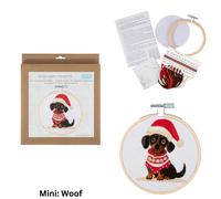 Trimits Kit Ricamo Con Tela Stampata Albero Dog Zucca Natale