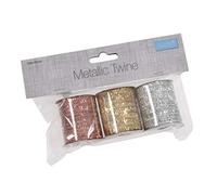 Trimits Metallic spago borsa: 10 m in rame, oro e argento: 3 pezzi