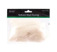 Trimits Naturale 100% Lana Errante Per Ago Infeltrimento 50g - Bianco
