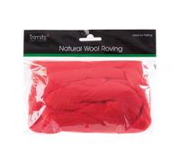 Trimits Naturale 100% Lana Errante Per Ago Infeltrimento 50g - Rosso