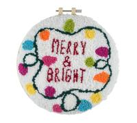 Trimits Punzone Ago Kit Ð Filo E Cerchio: Natale Merry & Luminoso, 20.3cm Diame