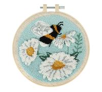 Trimits Punzone Ago Kit Ð Floss E Cerchio: Bees & Fiori,15.2cm Diametro,Incluse