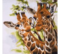 Trimits Stampato Punto Croce Kit Ð XL: Giraffa, 14-Count Aida Tessuto, I
