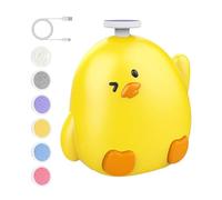 Trimmer elettrico per unghie per bambini, per unghie per bambini, macinino elettrico a forma di pollo, file per dita da 2,76 x 2,76 cm, 6 testine di ricambio, design ergonomico, cura sicura dei