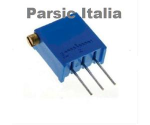 Trimmer multigiri 200 KOhm regolazione orizzontale / vite di lato ( x 20 PEZZI)