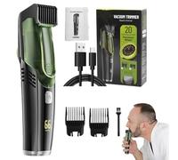 Trimmer per barba sottovuoto da uomo per barba elettrico, trimmer per barba impermeabile IPX6 con 2 pettini, tosaerba ricaricabile, rasoio portatile per la toelettatura dei del viso e del l