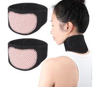 Trimmer per braccia Tormalina Digitopressione Autoriscaldante Trimmer per cosce Antivento Collo Wamer 2 pezzi Nero con punto rosso per l'uso quotidiano