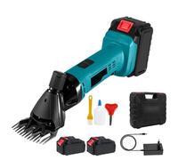 Trimmer Per Pecore, Trimmer Elettrico 3500 RPM, Con 2 Batterie 4 Ah, Trimmer A 6 Velocità, Professionale Per Capelli Spessi E Schiacciati, Per Cavalli, Pecore, Capre (Blu)