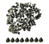 Trimming Shop 100pcs Spike Studs Spike Punk Rivetti In Pelle Rivetti Metallo Cono Spike Studs Cool Rivetti per FAI DA TE Scarpe Borse Borse Leather Crafts Abbigliamento Decorazione, Gunmetal, 12mm