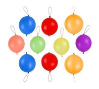 Trimming Shop 250 palloncini grandi per bambini, 30,5 cm di spessore e resistenti, con corda elastica, colori assortiti, facili da gonfiare per sacchetti per feste e giochi per feste per bambini