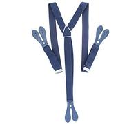 Trimming Shop 25mm Navy Uomo Pantaloni Bretelle Y Forma Regolabile Elastico Bretelle con Resistente Asole - Navy, 25mm