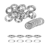 Trimming Shop 30mm Occhielli Anelli con Rondelle - Perfetto per Pelle, Tende, Drapes e PVC Banner - Argento, 10 PCS