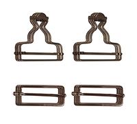 Trimming Shop 40mm Metallo Salopette con Rettangolo Slider Elementi di Fissaggio per Bretelle, Borse a Mano, Giacche, Bambini Tuta da Lavoro, Fai Te Abbigliamento, Grembiulino Abiti, Canna Fucile