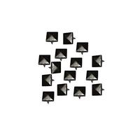 Trimming Shop 50pcs a Piramide Forma Unghie Testa Borchie pelle Rivetto con uno Fissaggio Mano Strumento per Leathercraft, Fai da Te Artigianato, Abbigliamento Decorazione - Gun Metal/Black, 9 mm